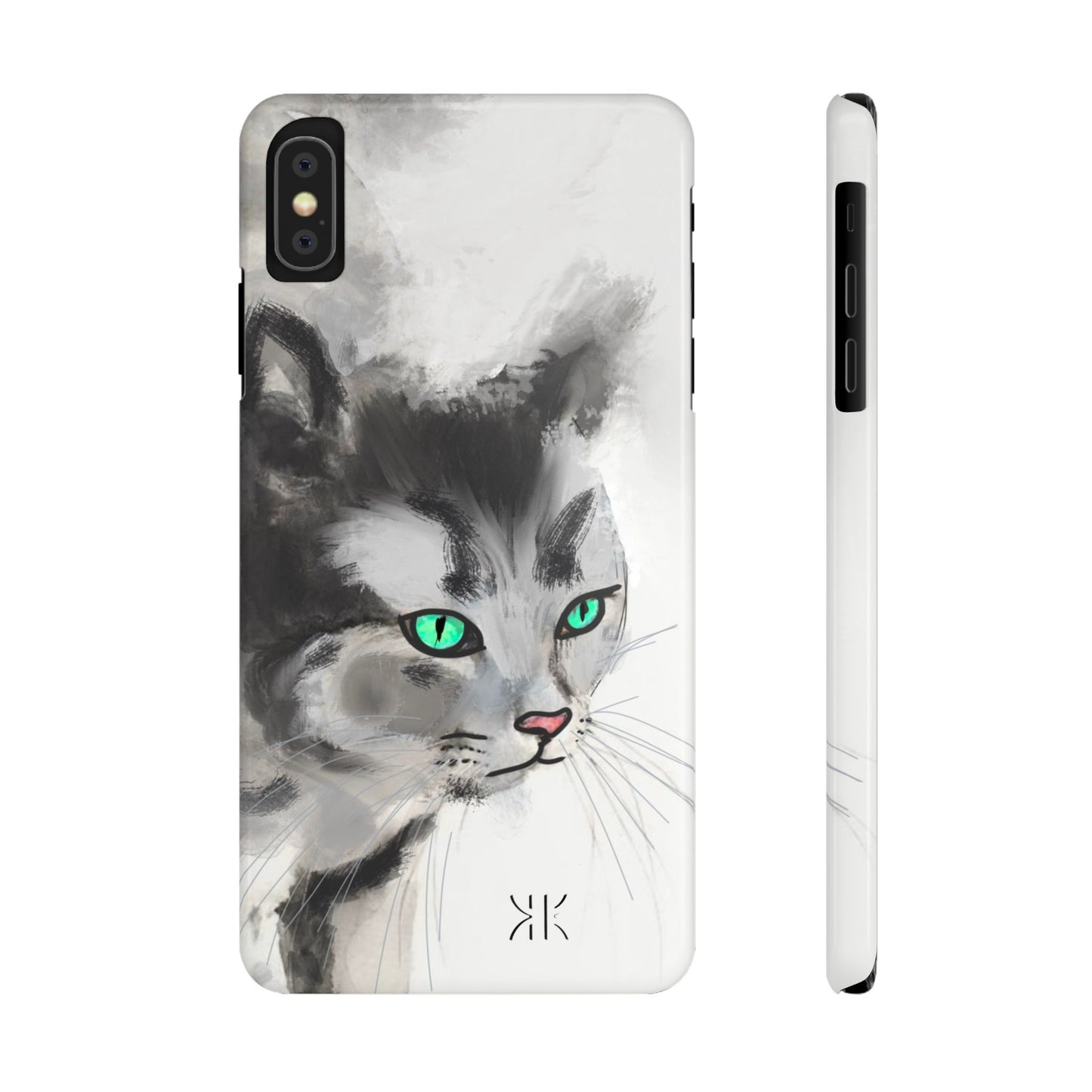 Modern Art Ink water painting  Slim Phone Case