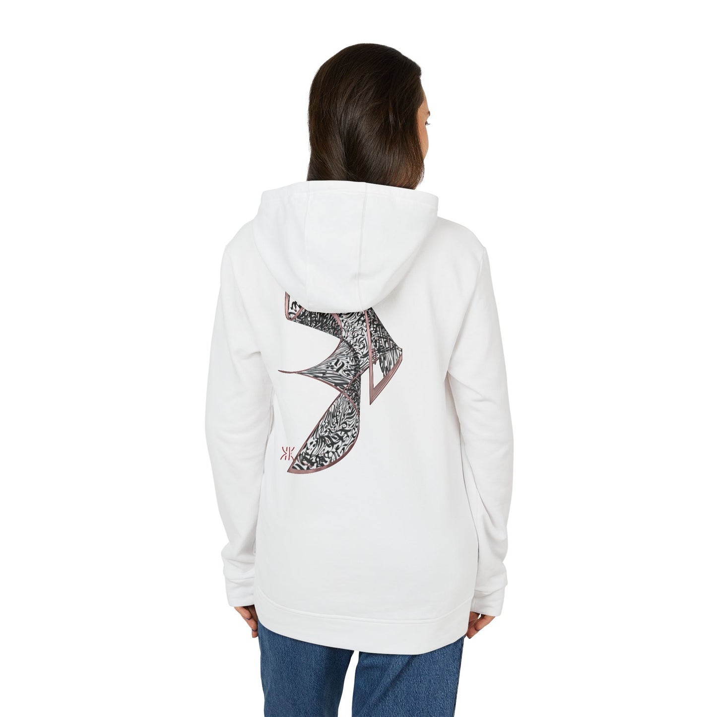Kalli K X Adidas Unisex Fleece Hoodie- modern calligraphy.