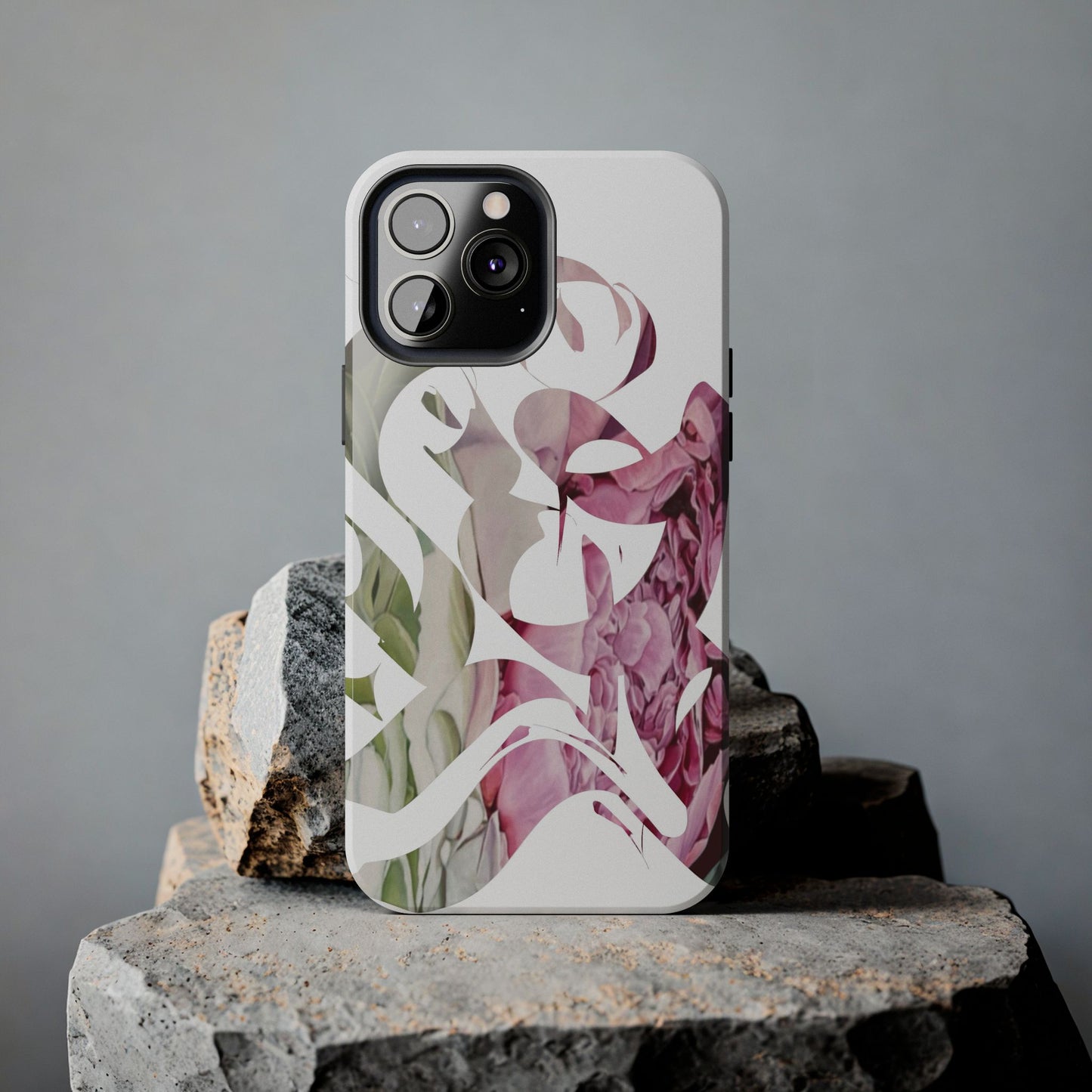 Phone Case - Garden Persian Calligraphy Design in Grey