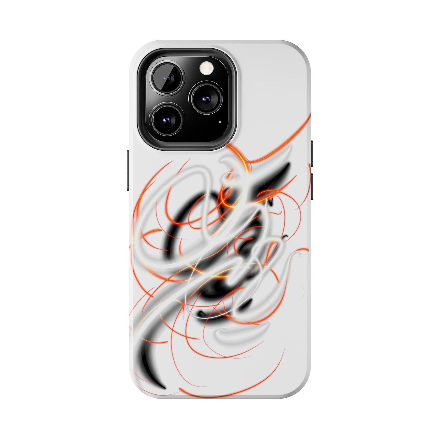 Phone Case Electric Persian Calligraphy Design in Grey