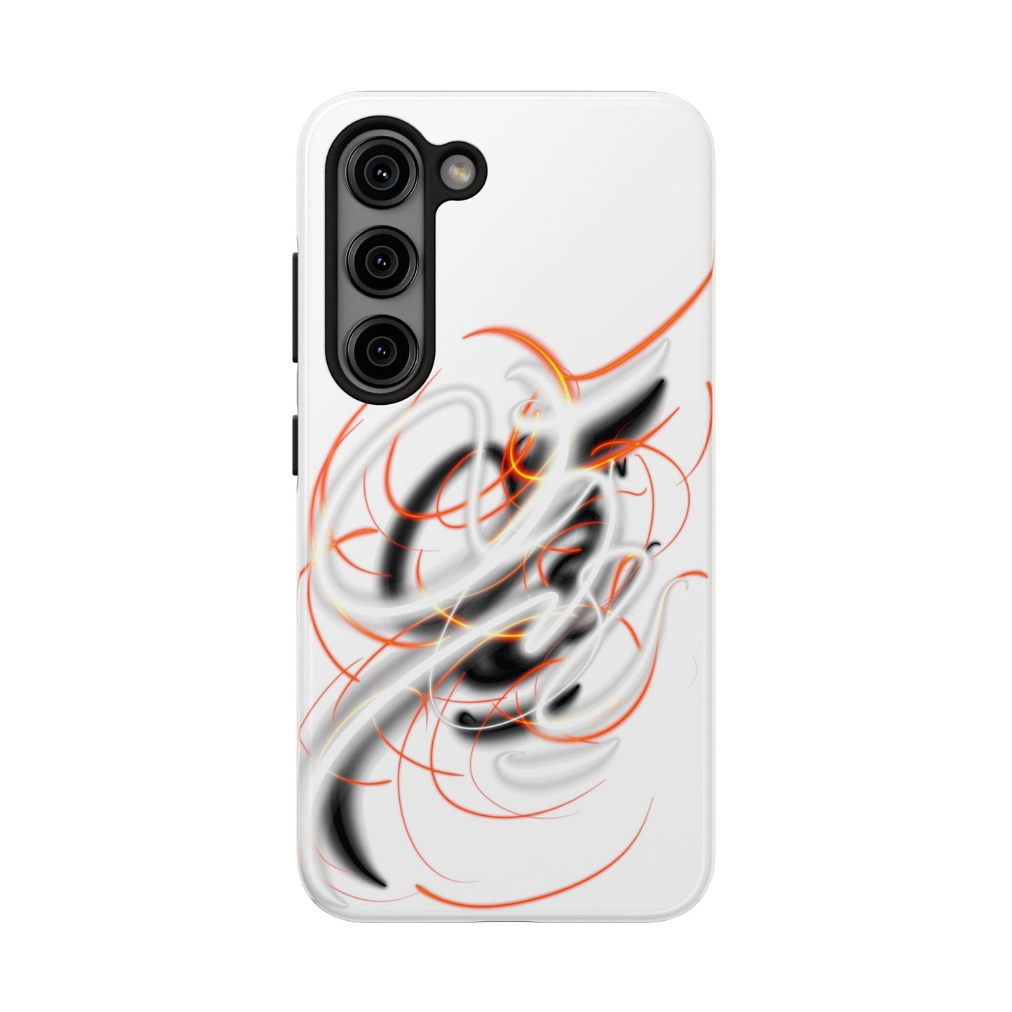 Phone Case Electric Persian Calligraphy Design in Grey