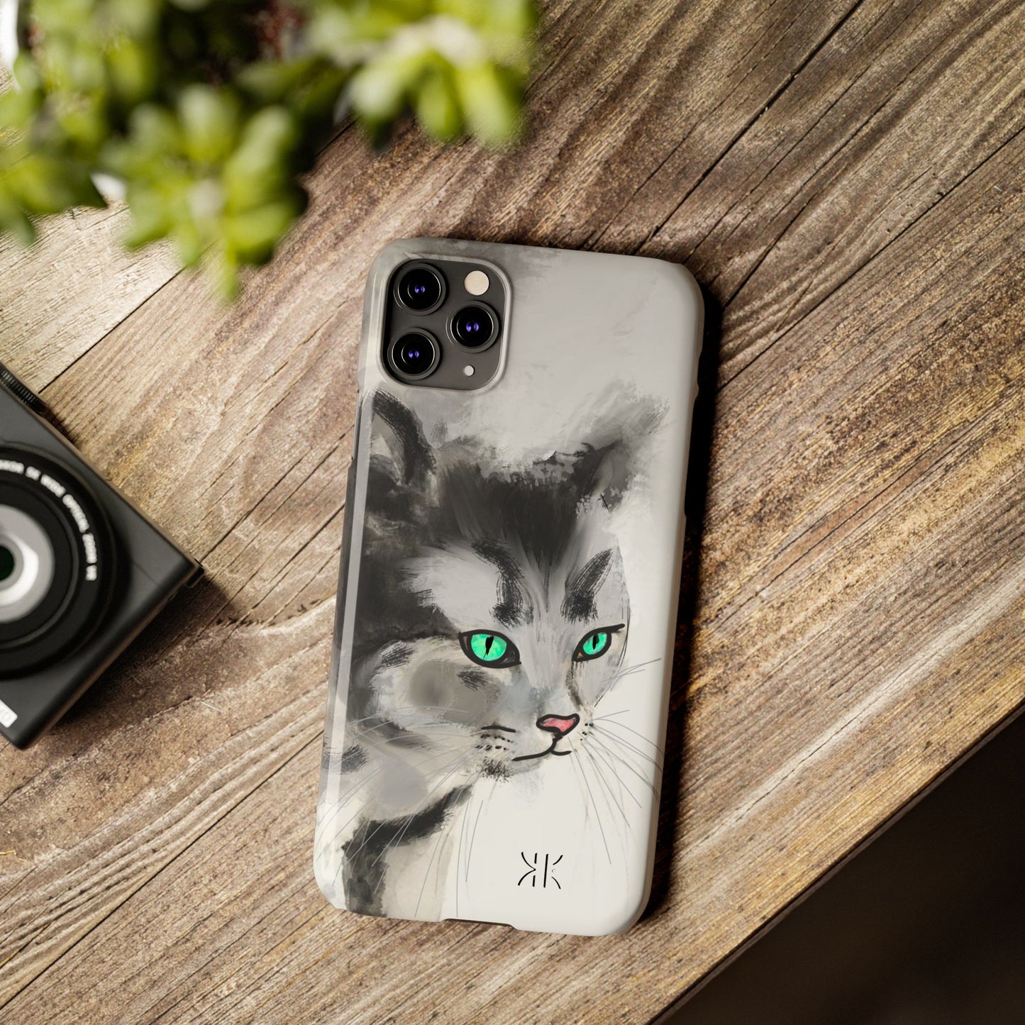 Modern Art Ink water painting  Slim Phone Case