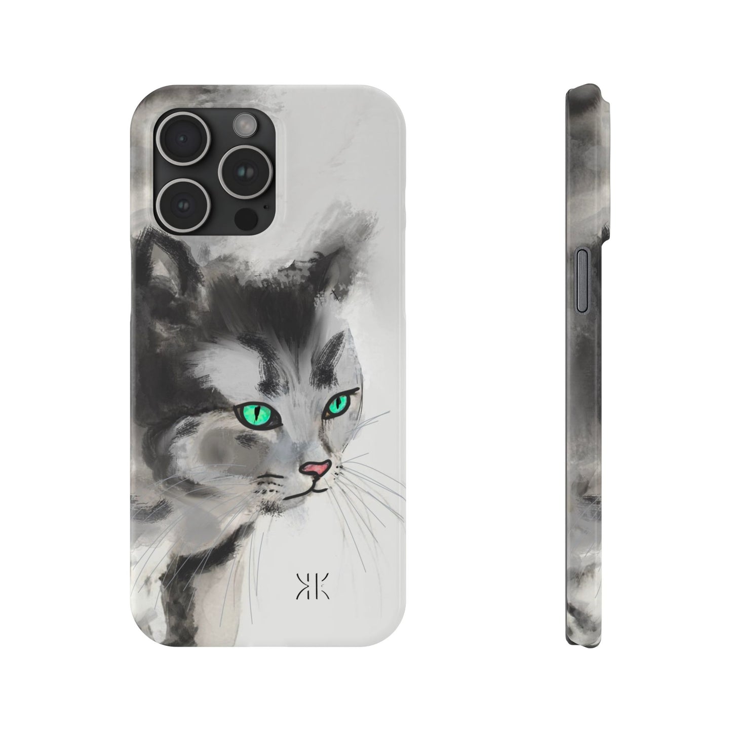 Modern Art Ink water painting  Slim Phone Case