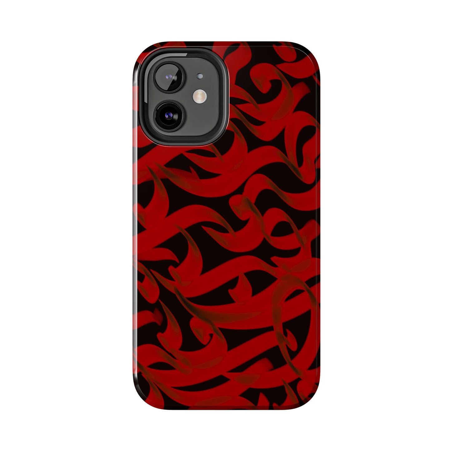 Phone Case Bold Red Persian Calligraphy Design