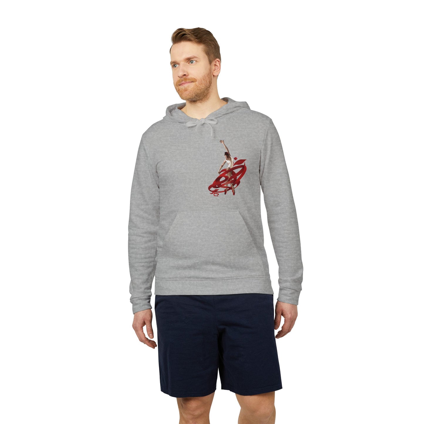 Kalli K X Adidas Unisex Fleece Hoodie- Ballerina and ribbon