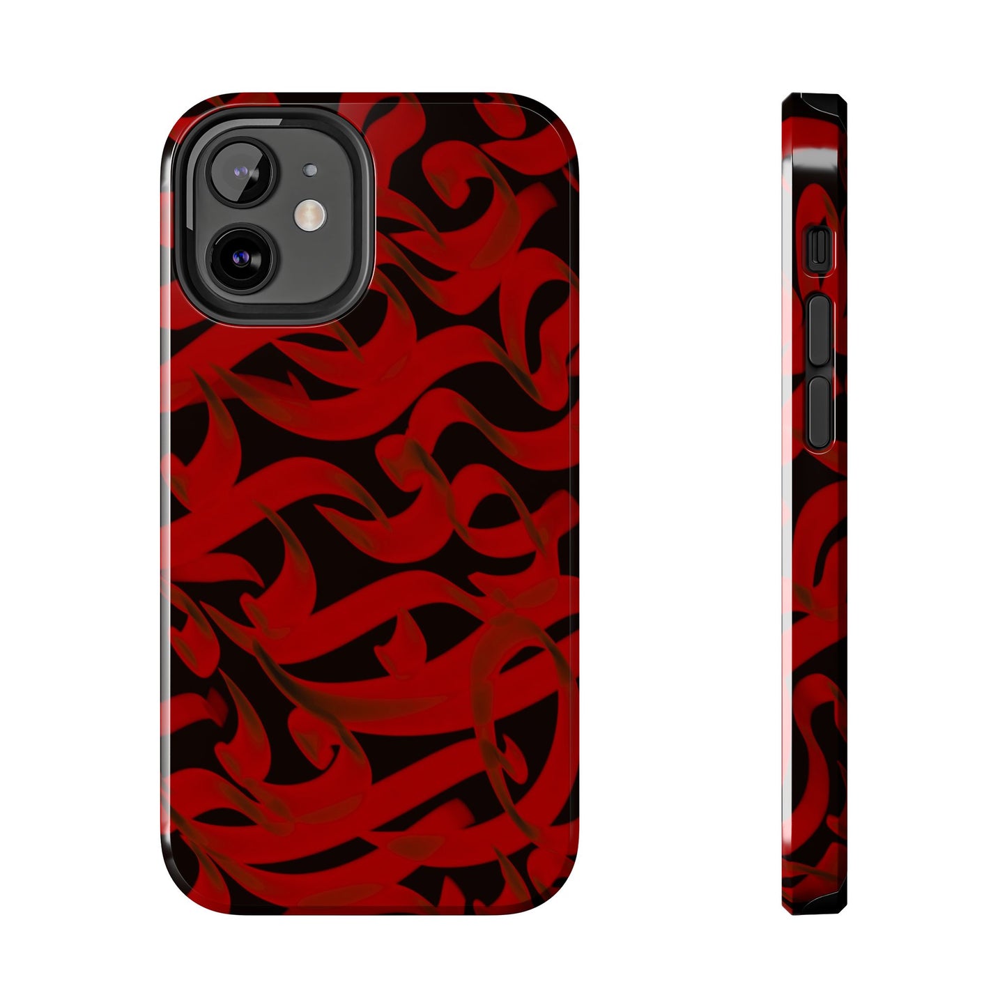 Phone Case Bold Red Persian Calligraphy Design