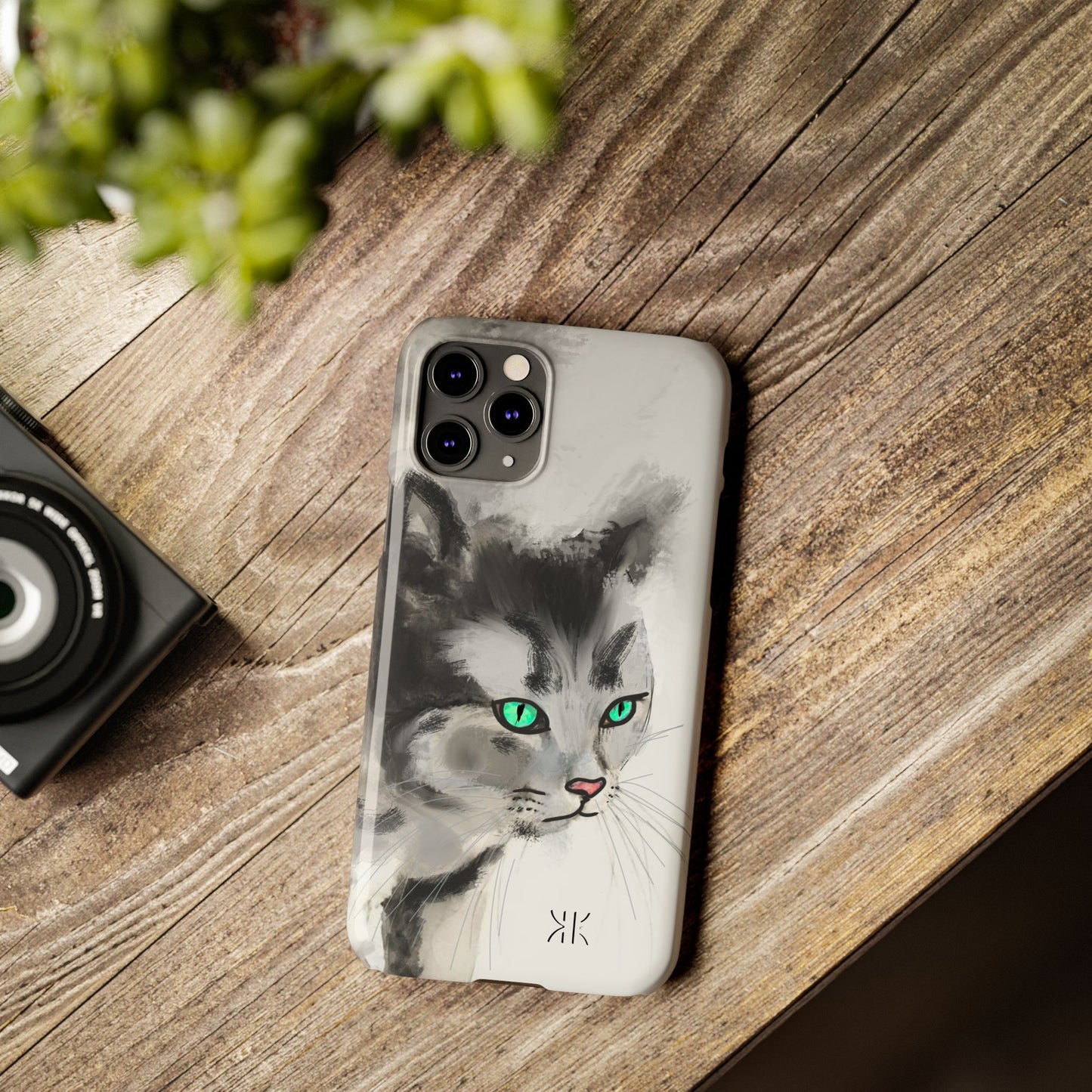 Modern Art Ink water painting  Slim Phone Case