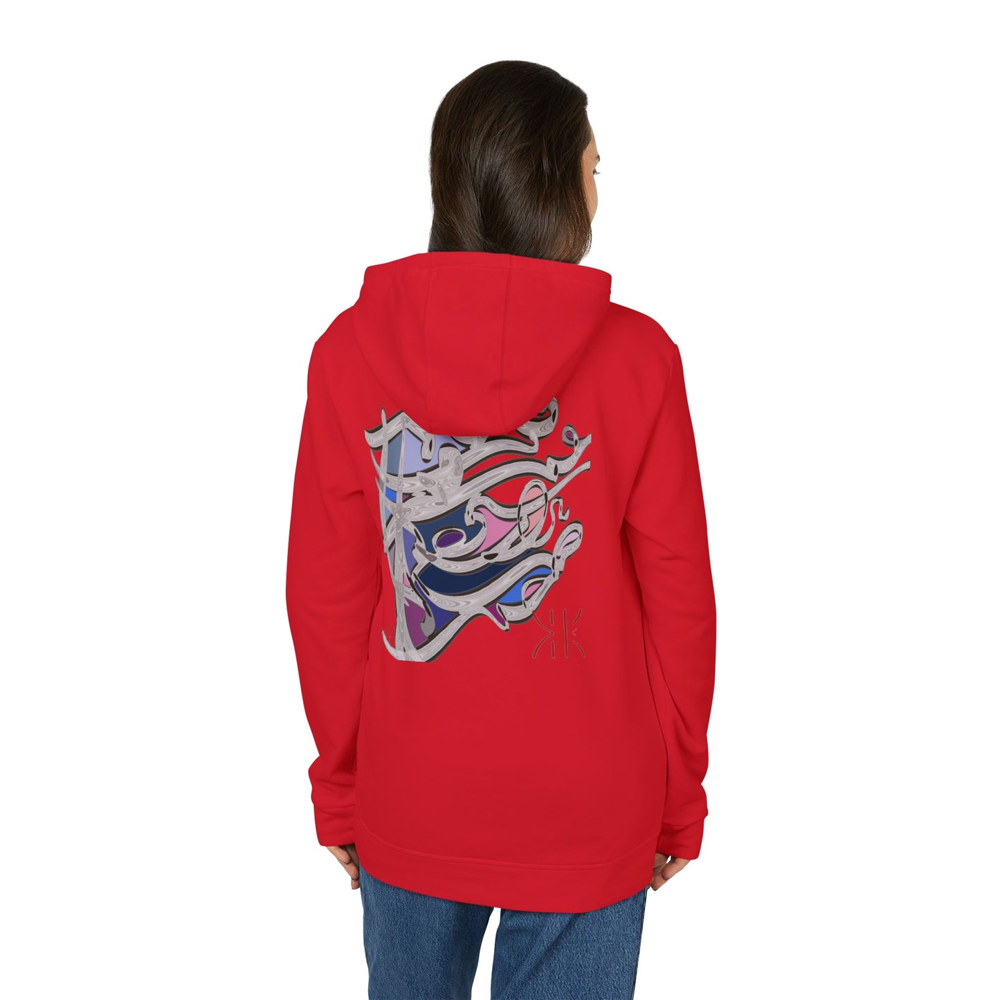Kalli K X Adidas Unisex Fleece Hoodie- modern calligraphy design