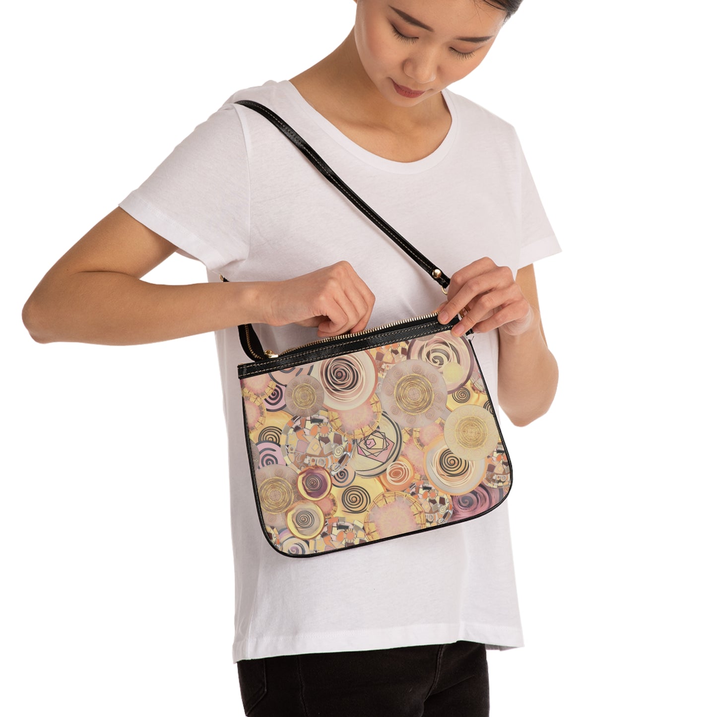 Modern art inspired beautiful girl Small Shoulder Bag
