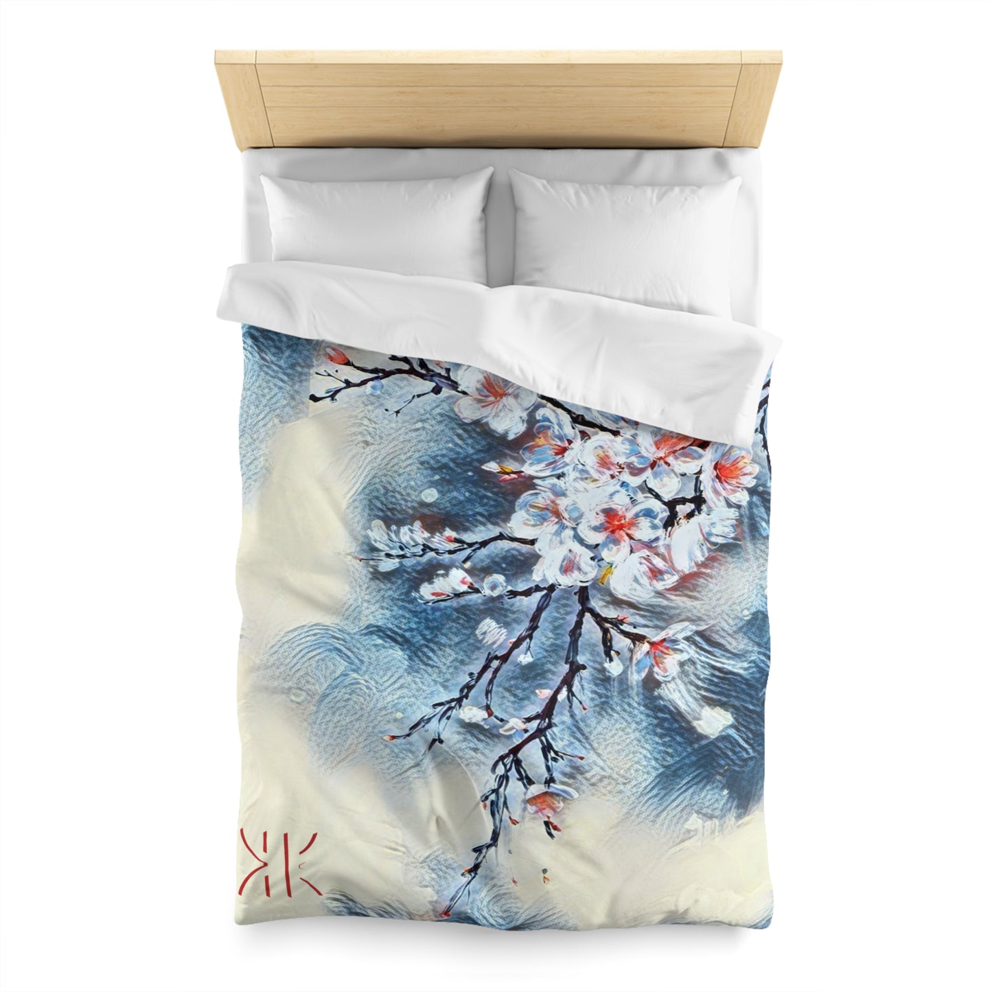 Copy of Blossom Serenity Microfiber Duvet Cover – Elegant Floral Bedding for Cozy Bedrooms