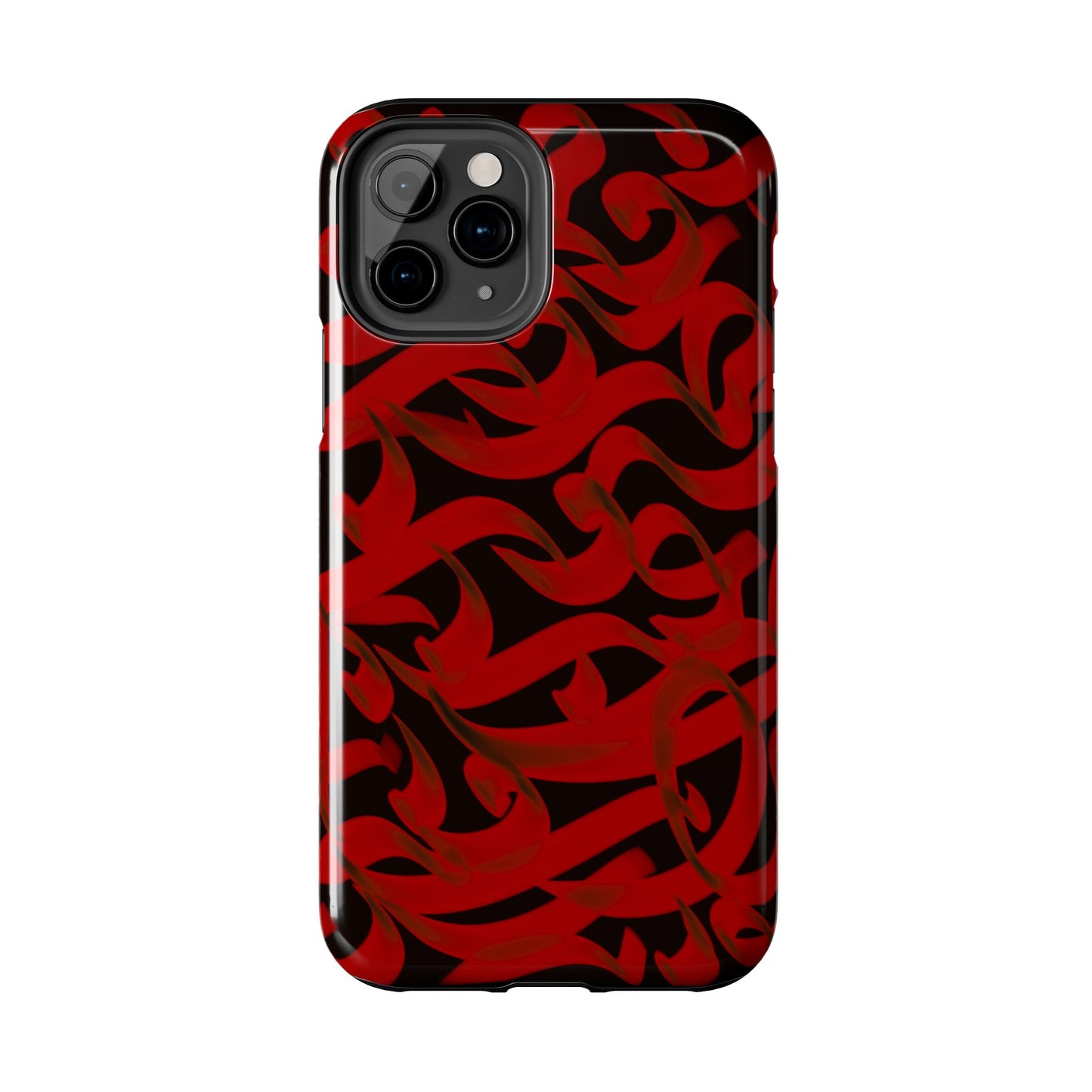 Phone Case Bold Red Persian Calligraphy Design