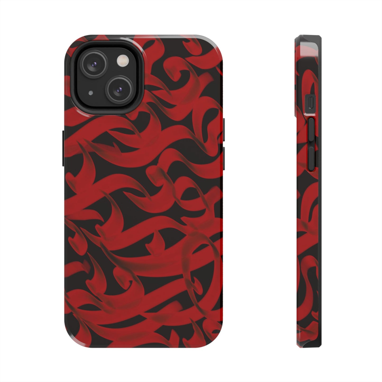 Phone Case Bold Red Persian Calligraphy Design