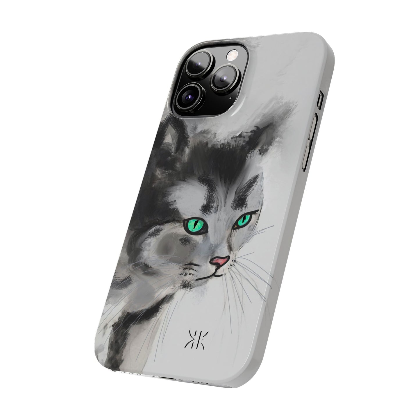 Modern Art Ink water painting  Slim Phone Case