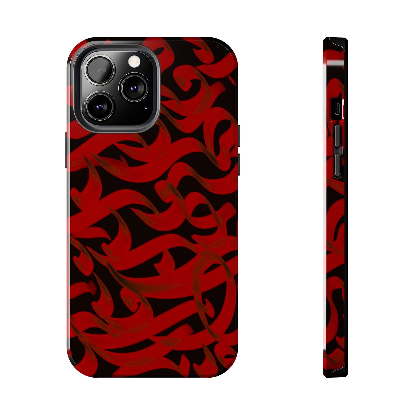 Phone Case Bold Red Persian Calligraphy Design