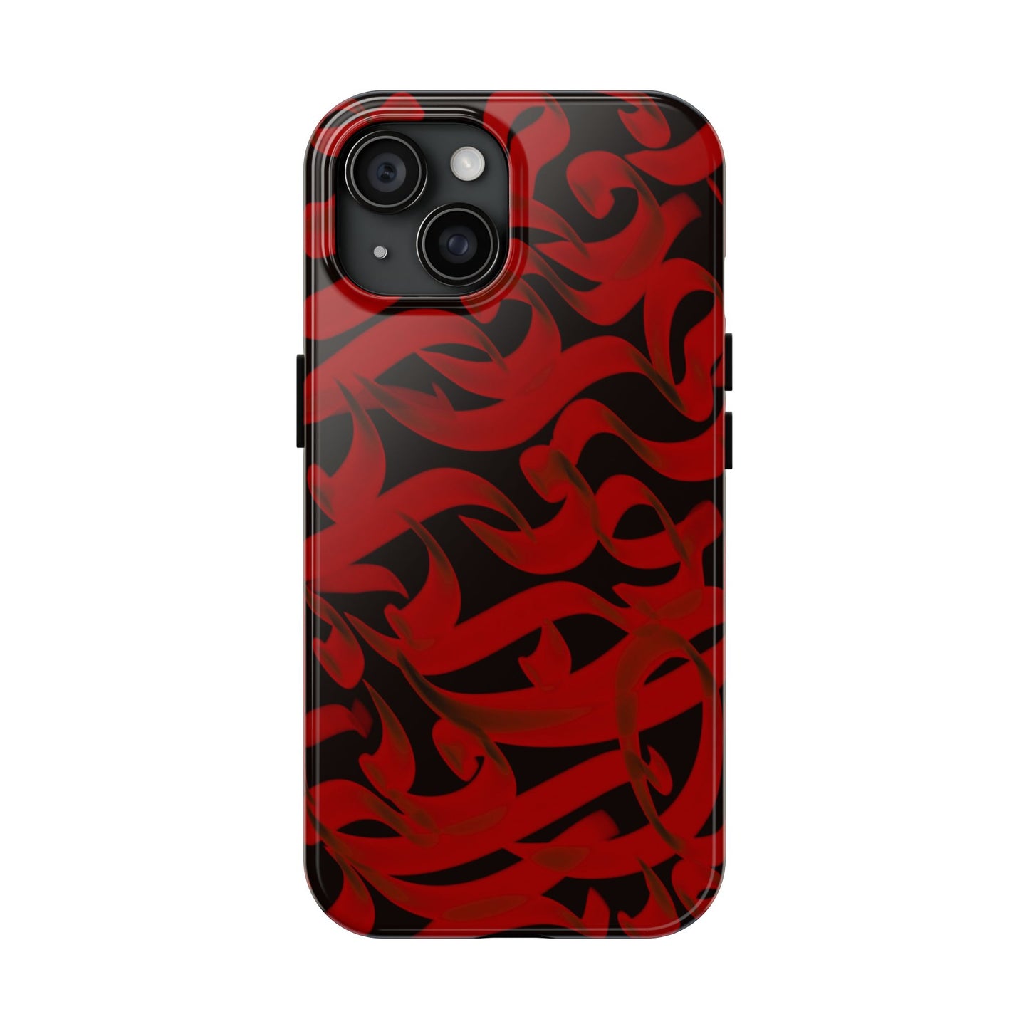 Phone Case Bold Red Persian Calligraphy Design