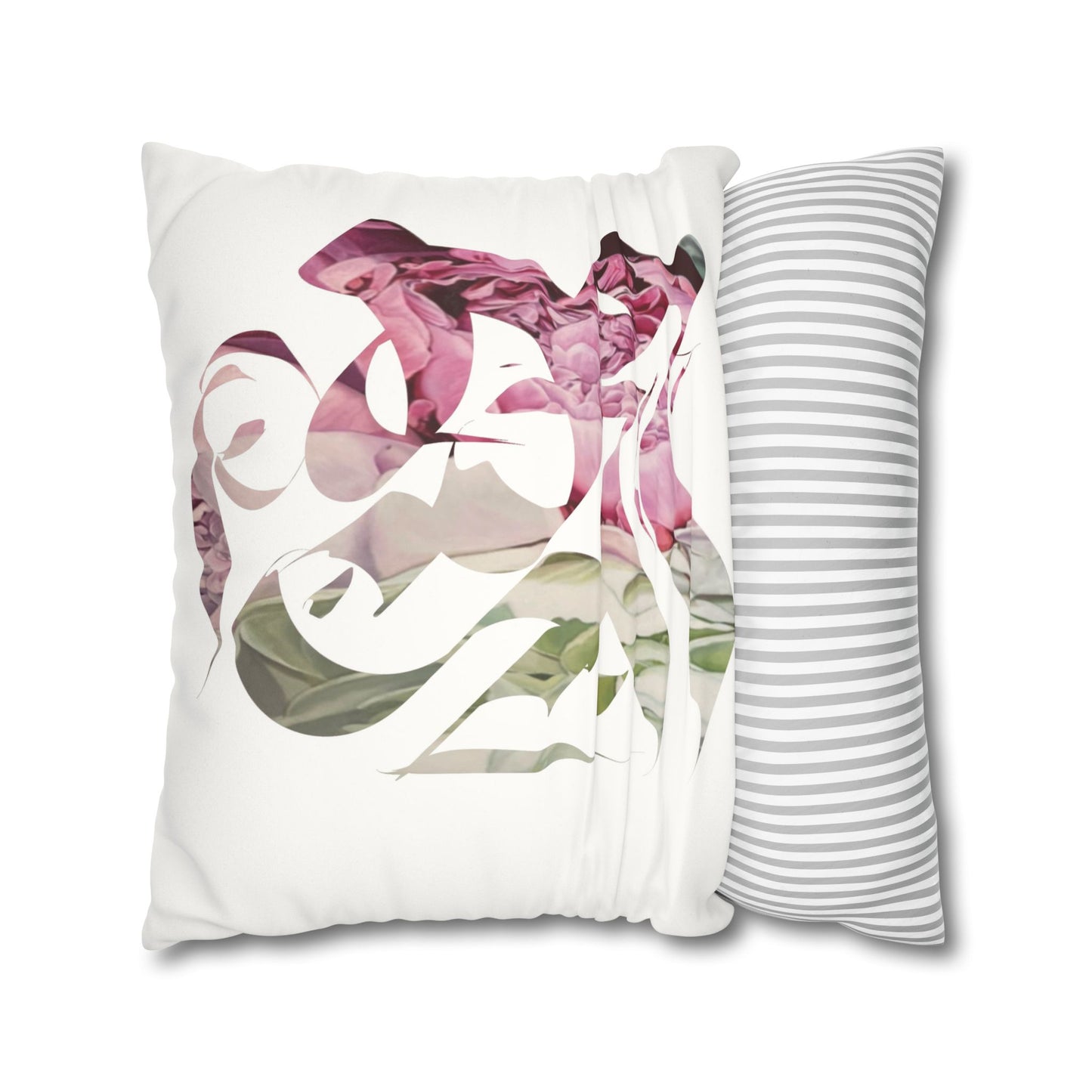 Square Pillowcase - Flora Persian Calligraphy Home Design Cushion