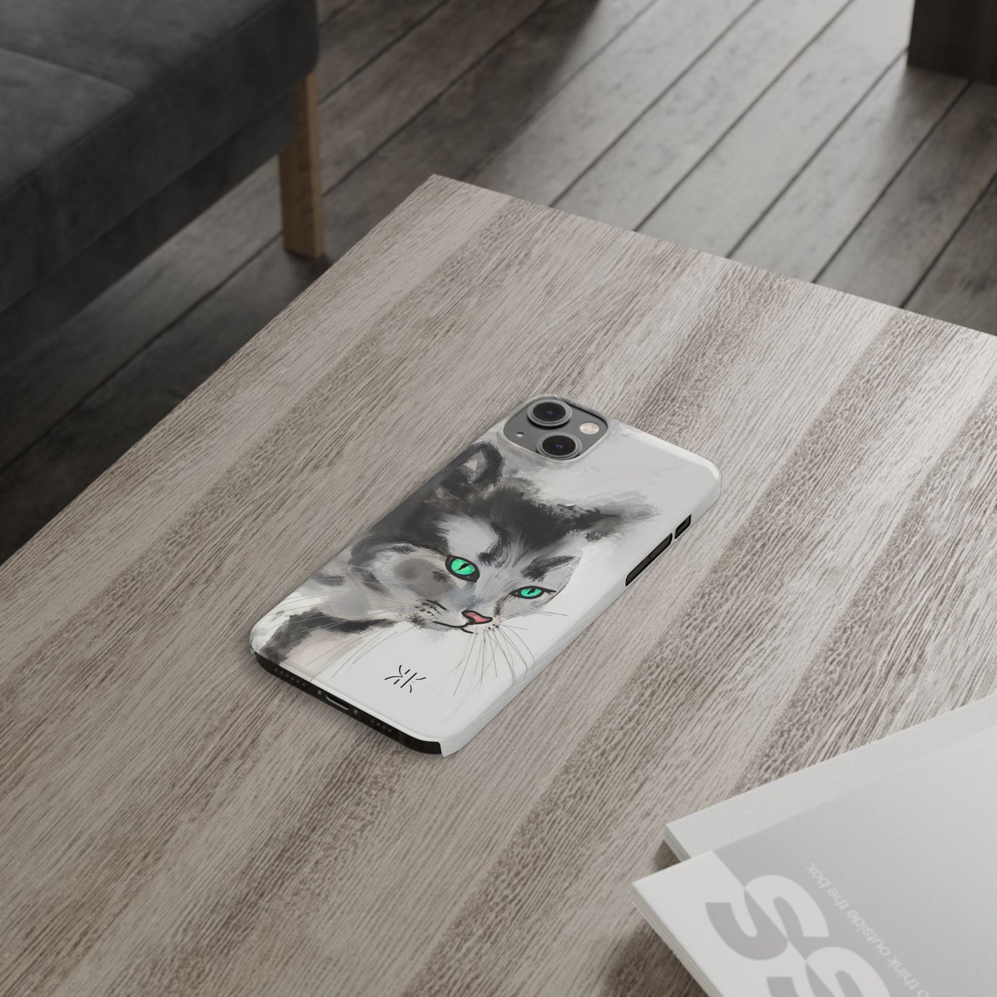 Modern Art Ink water painting  Slim Phone Case