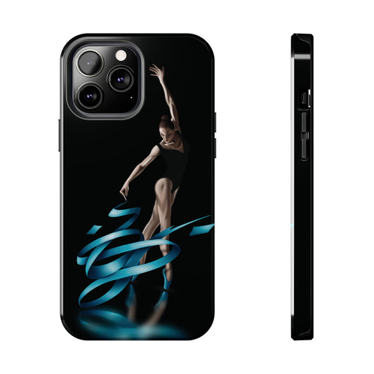 Phone Case Ballerina with Blue Ribbon Persian Calligraphy Design