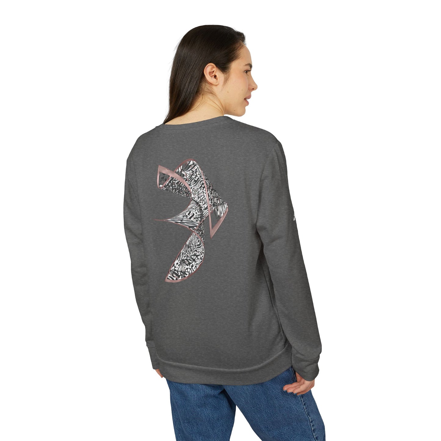 Trendy Unisex Fleece Crewneck Sweatshirt with Bold Design