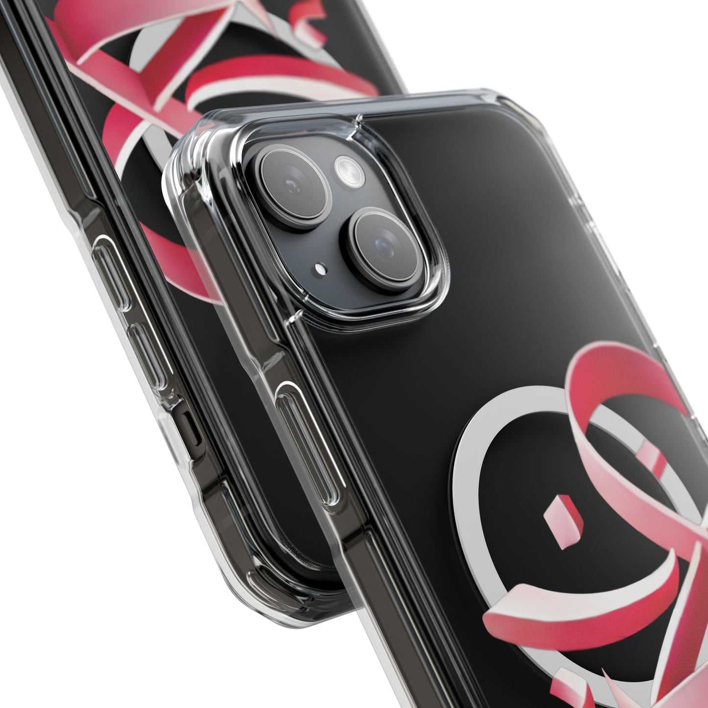 Phone Case - Pink Ribbon Persian Calligraphy Design - Magnetic Case