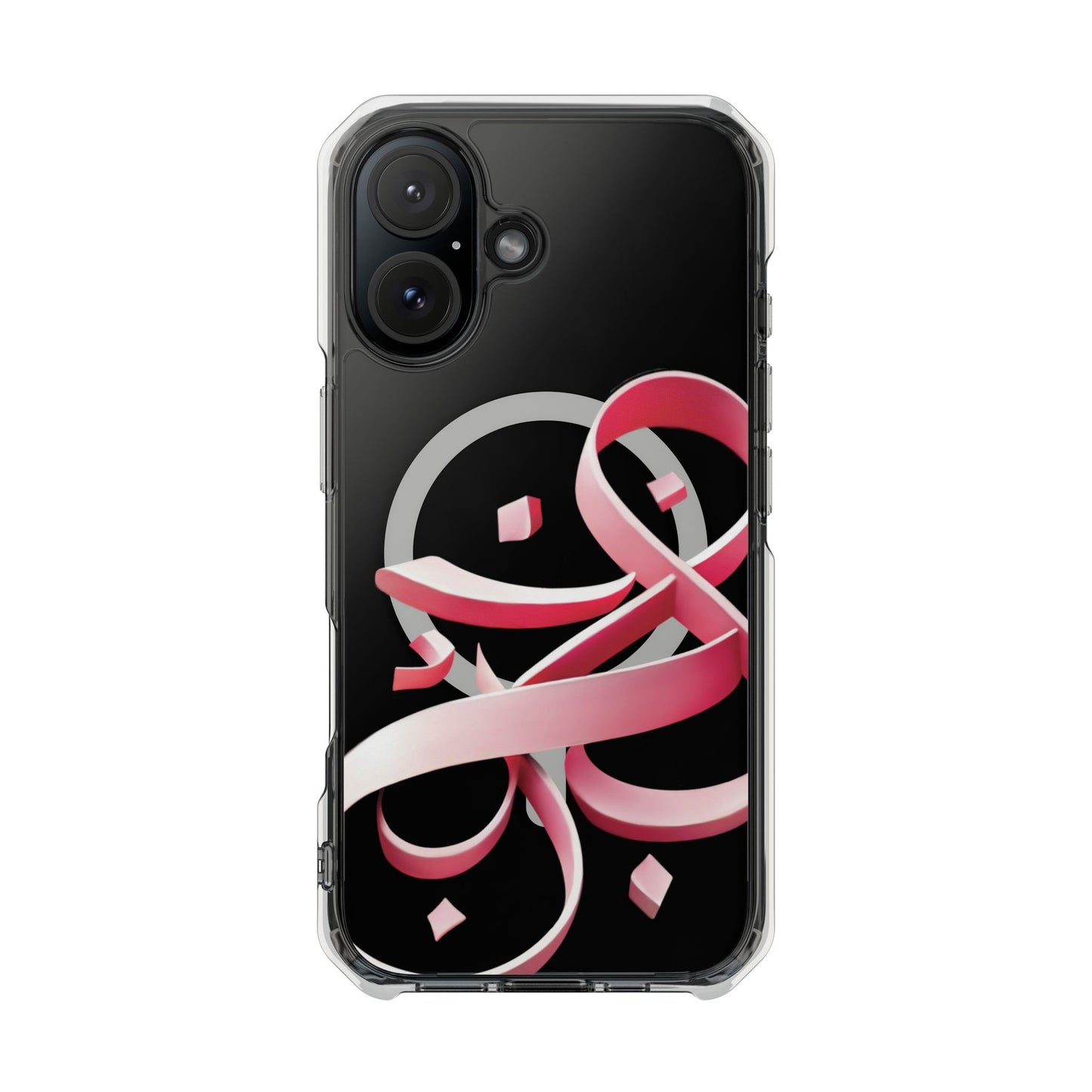 Phone Case - Pink Ribbon Persian Calligraphy Design - Magnetic Case