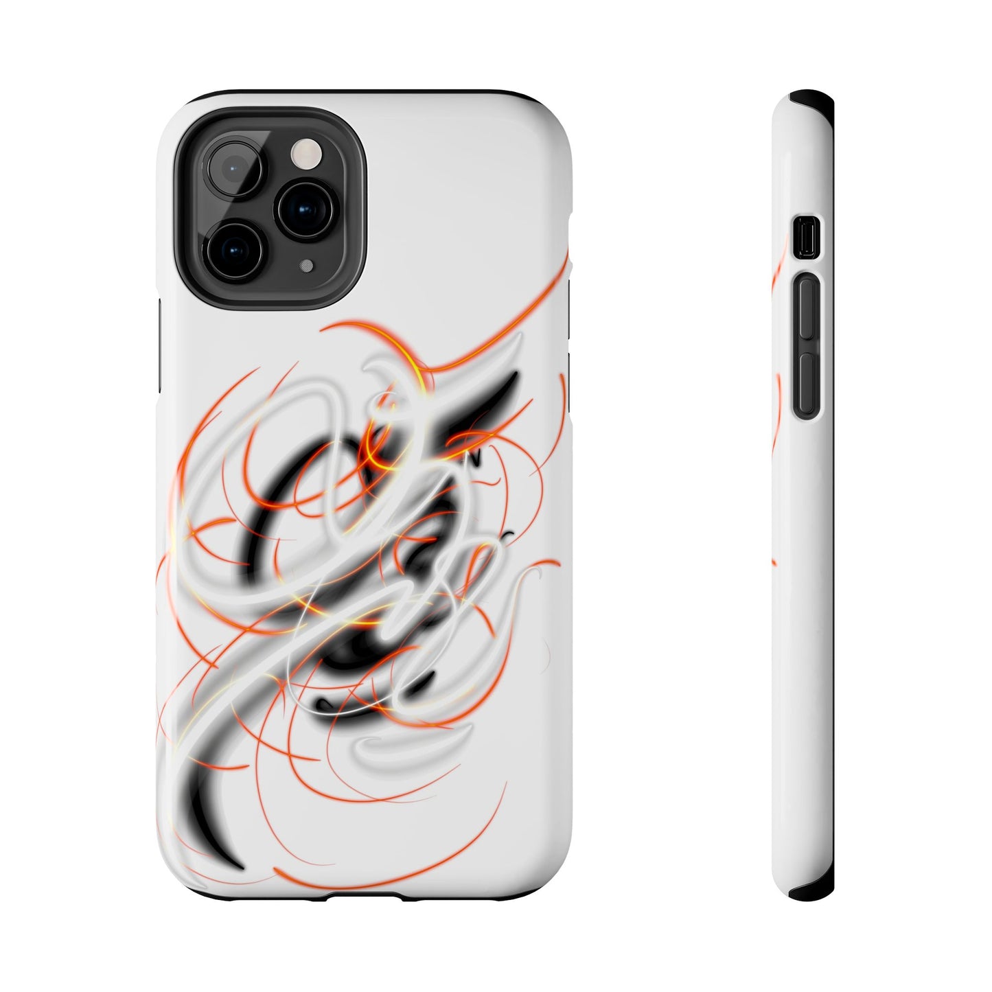 Phone Case Electric Persian Calligraphy Design in Grey