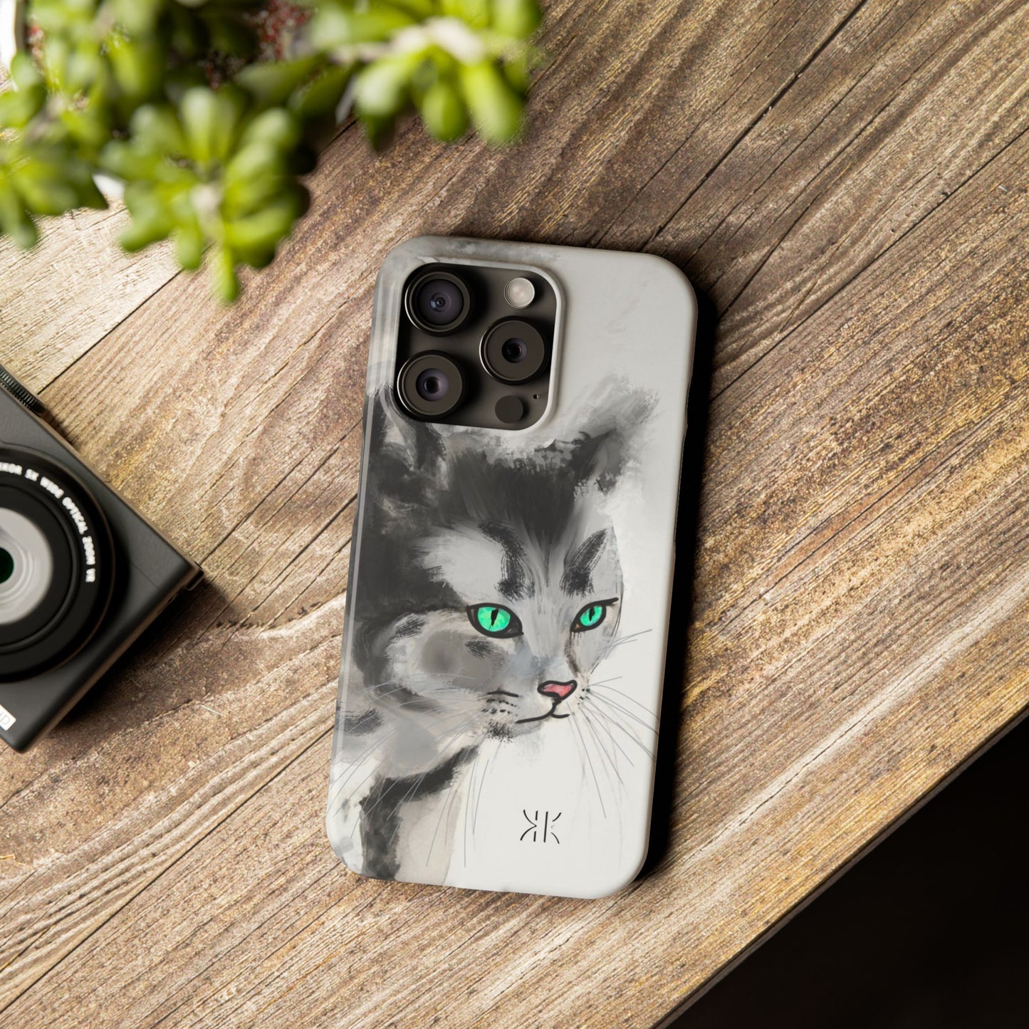 Modern Art Ink water painting  Slim Phone Case