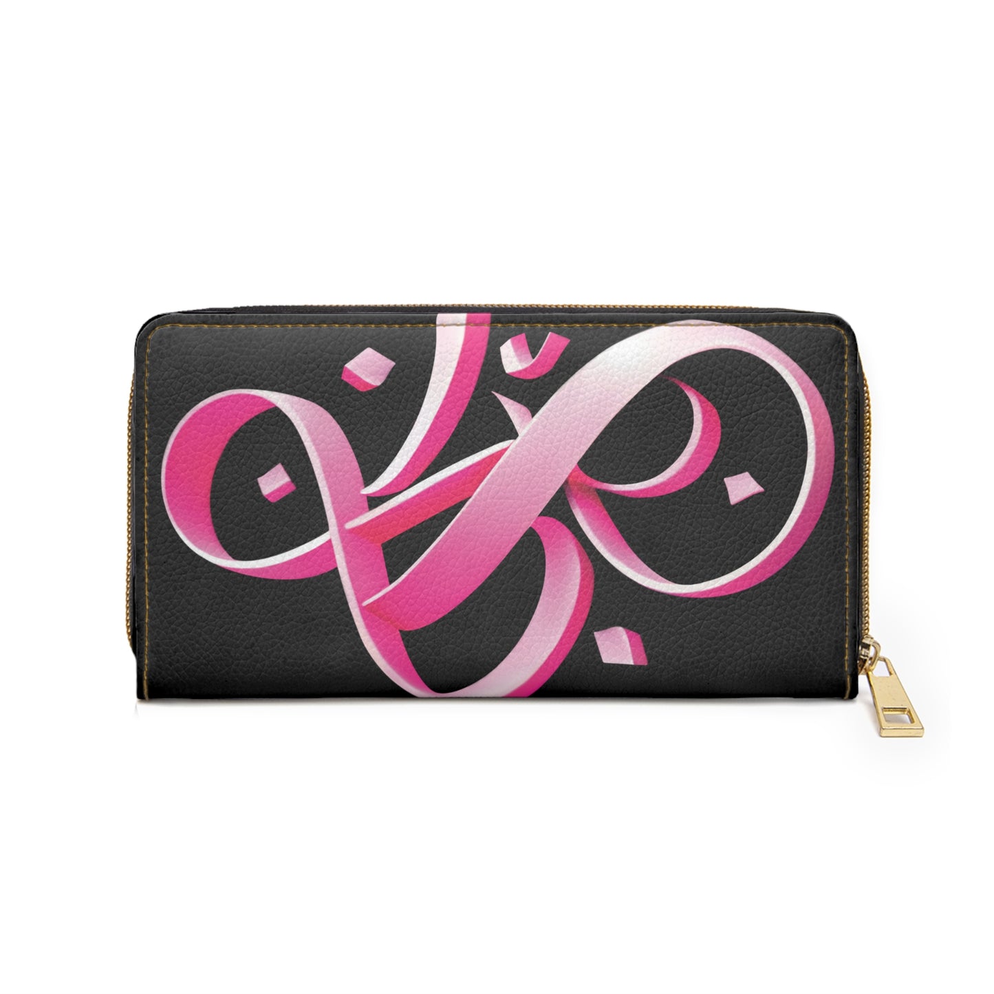 Barbie pink Persian Calligraphy inspired ribbon design-Zipper Wallet