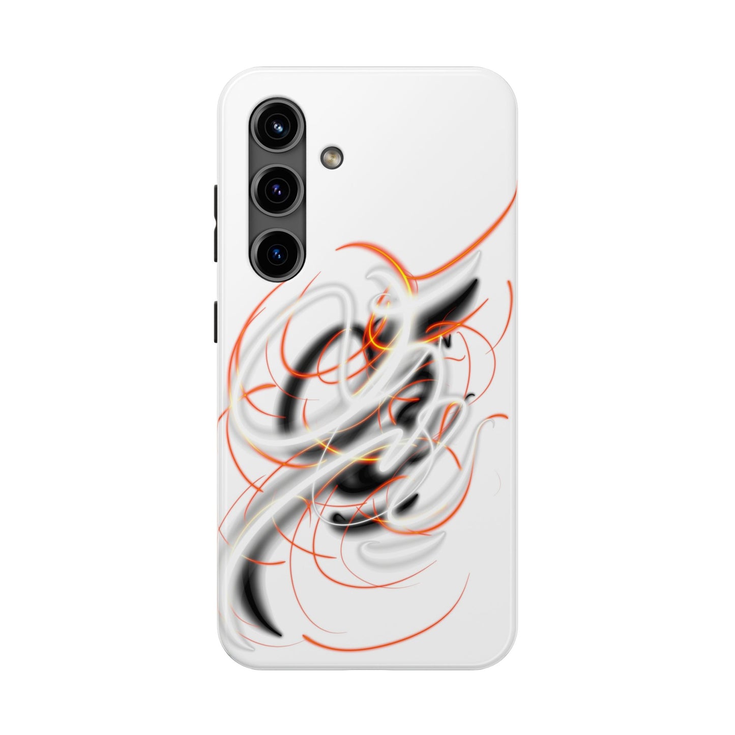 Phone Case Electric Persian Calligraphy Design in Grey