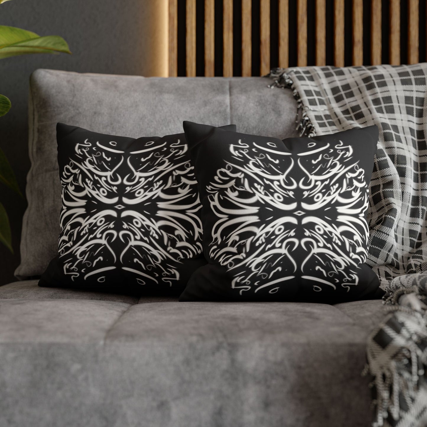 Persian Calligraphy beauty Faux Suede Square Pillow Cover