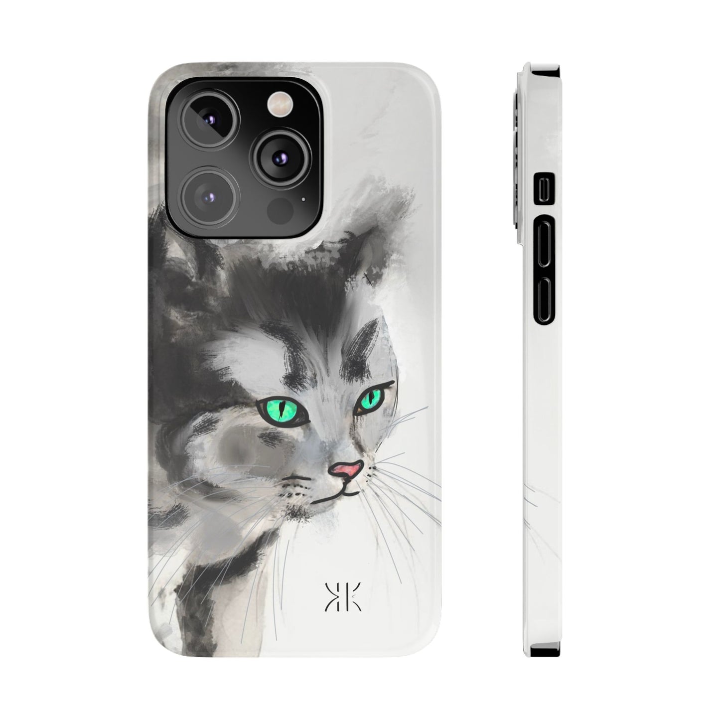 Modern Art Ink water painting  Slim Phone Case