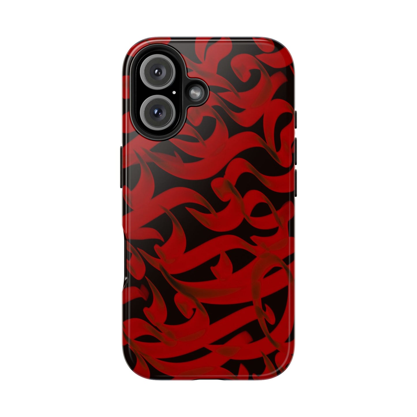 Phone Case Bold Red Persian Calligraphy Design