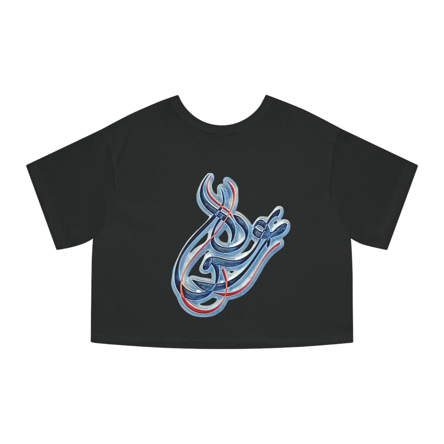 Kalli K X Champion Stylish Women's Cropped T-Shirt with Persian Calligraphy