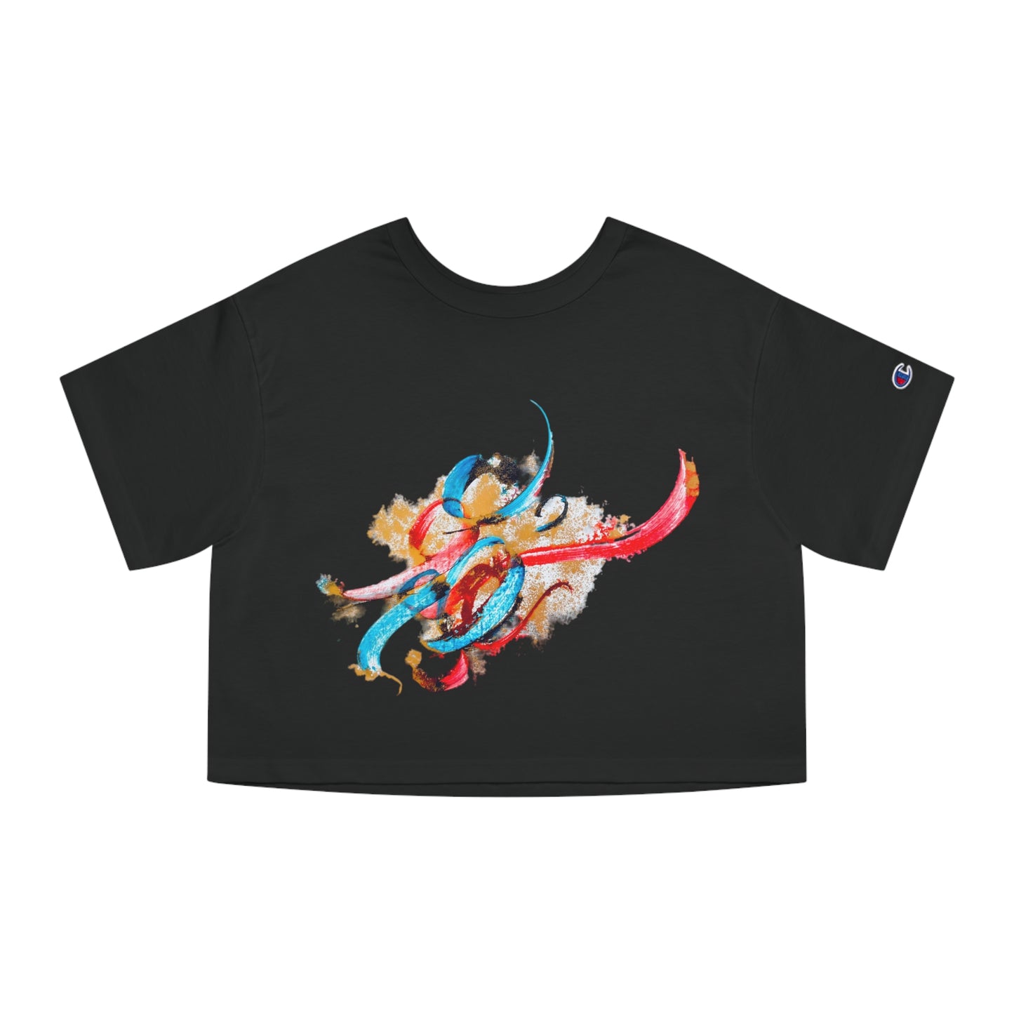 Kalli K X Champion Women's Cropped T-Shirt with Artistic Design