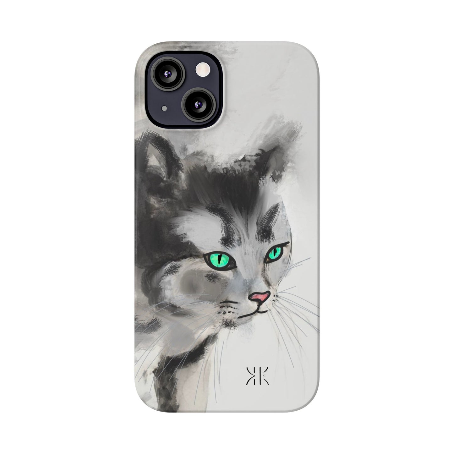 Modern Art Ink water painting  Slim Phone Case