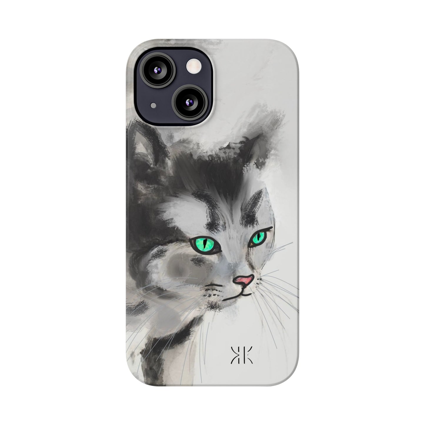 Modern Art Ink water painting  Slim Phone Case