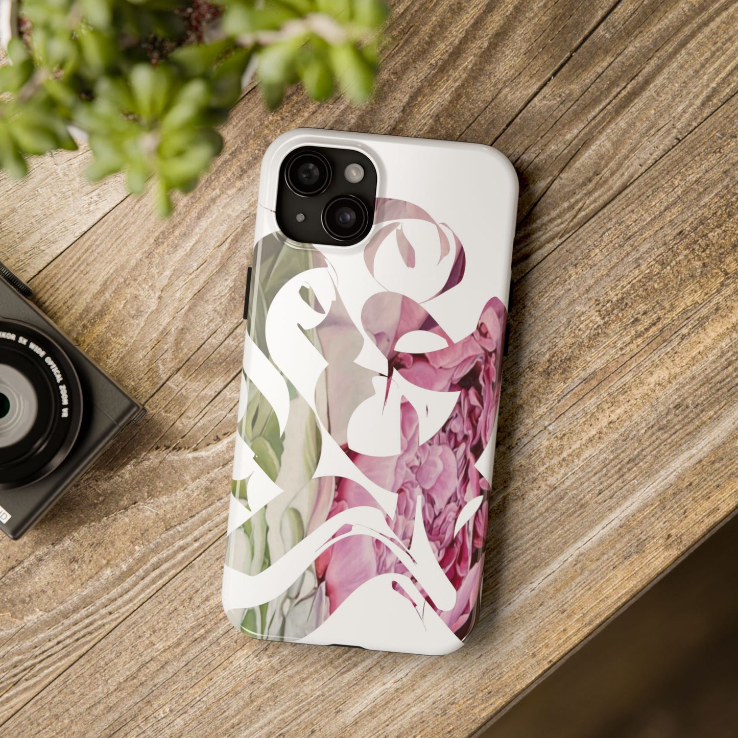 Phone Case - Garden Persian Calligraphy Design in Grey