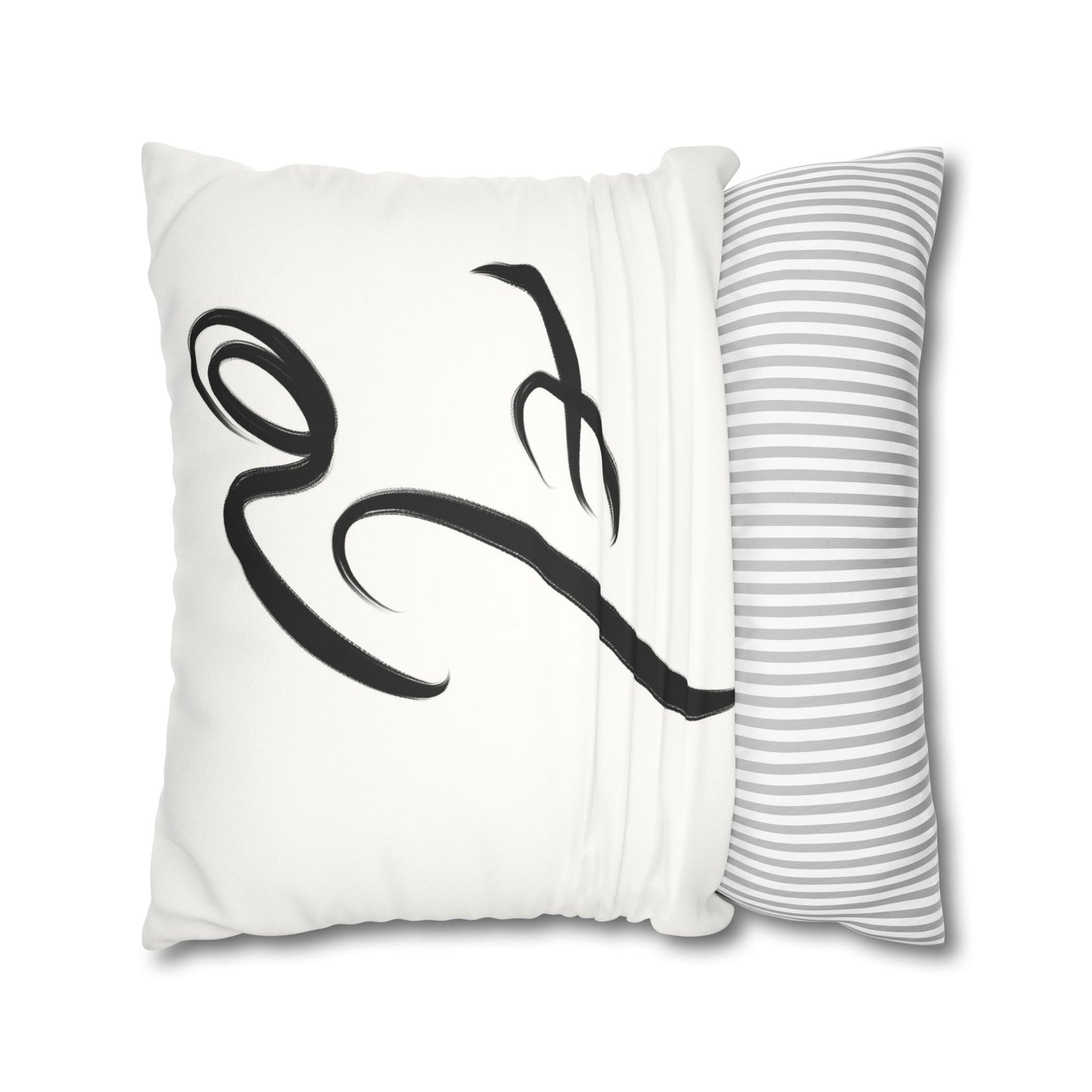 Hich Calligraphy beauty Faux Suede Square Pillow Cover