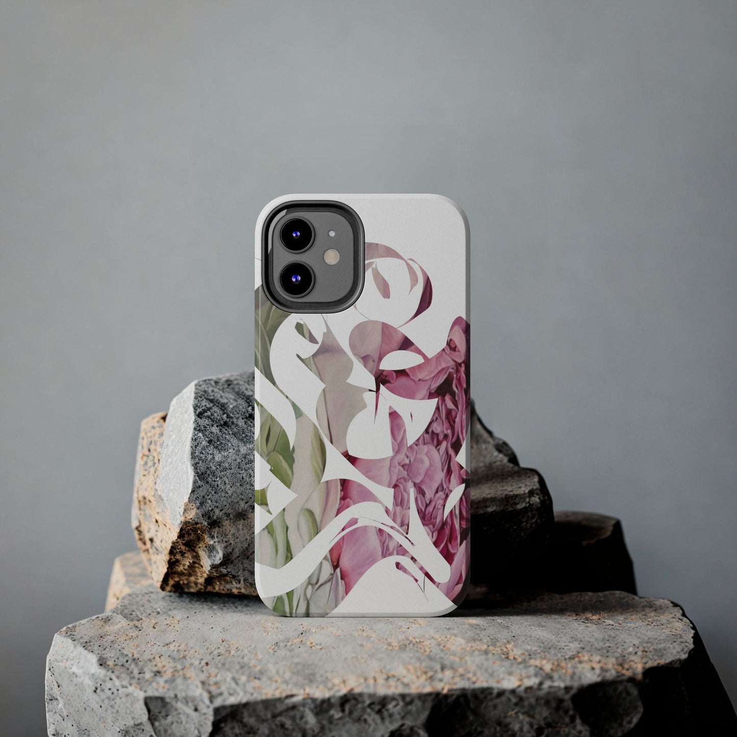 Phone Case - Garden Persian Calligraphy Design in Grey