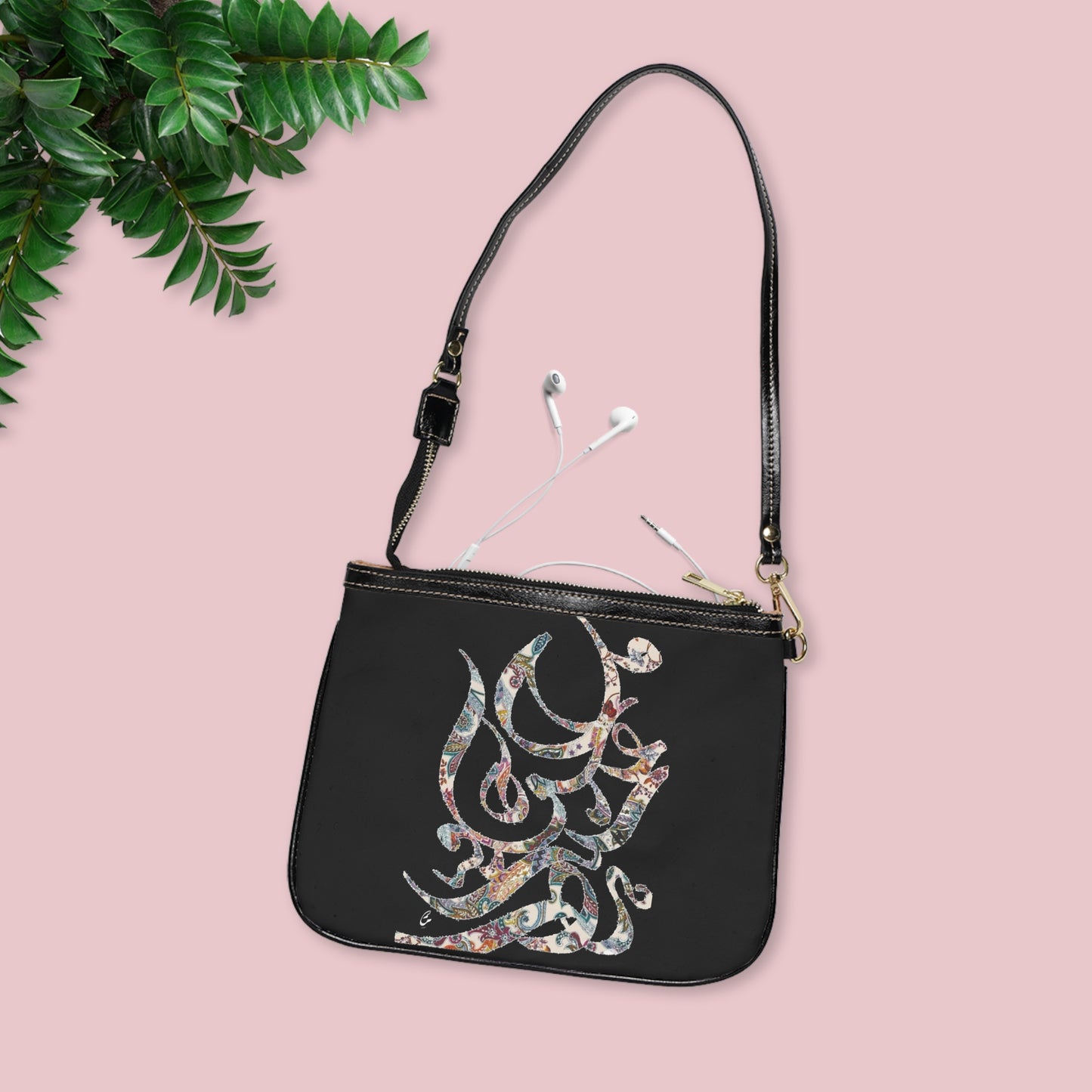 Persian Calligraphy Art Small Shoulder Bag /