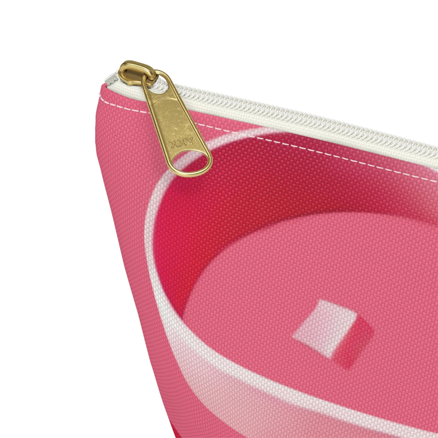 Pink ribbon Accessory Pouch w T-bottom