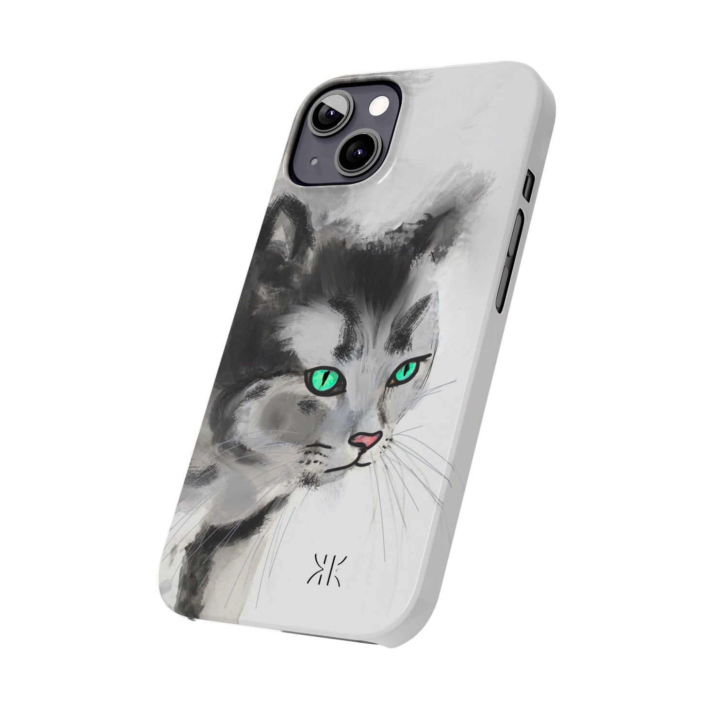 Modern Art Ink water painting  Slim Phone Case