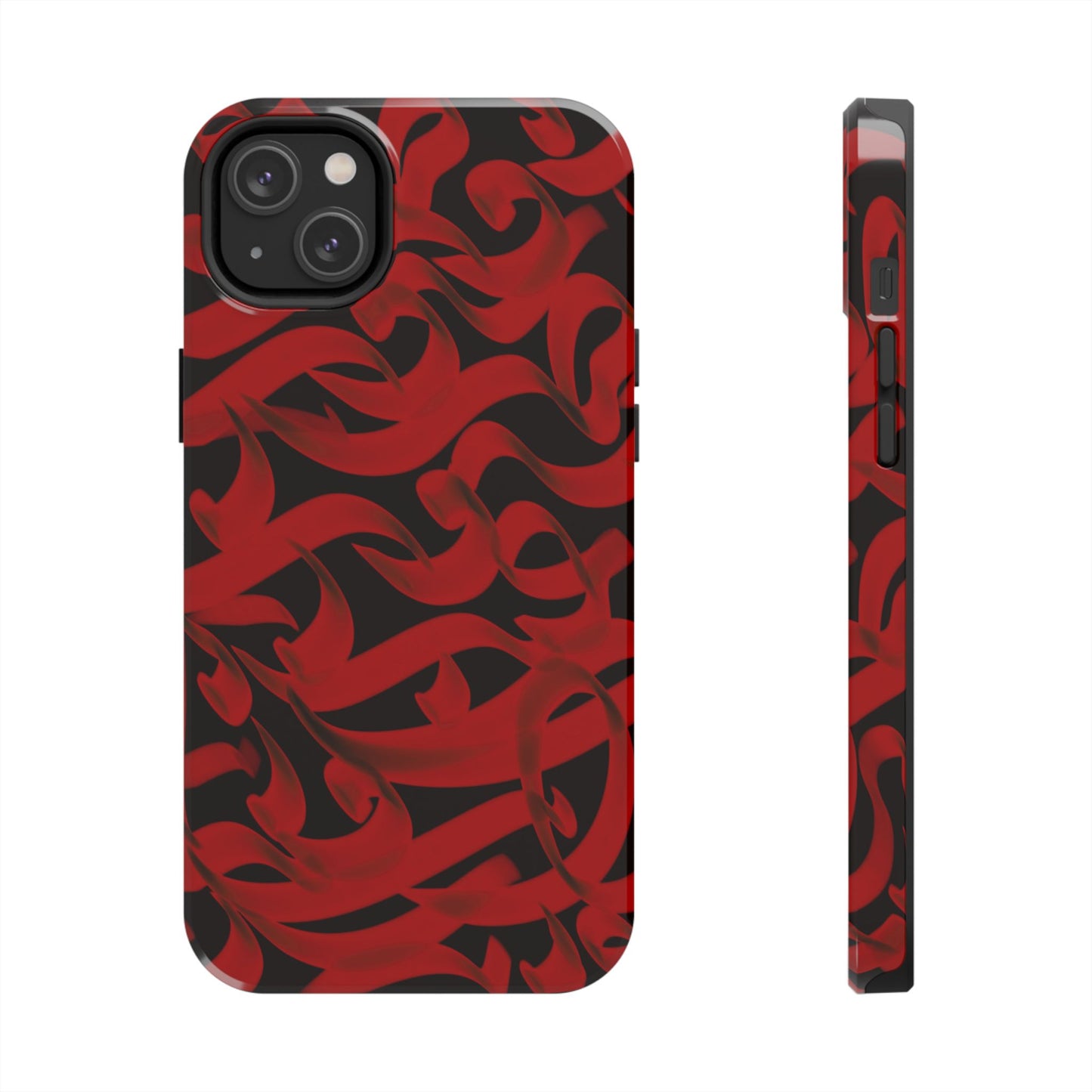 Phone Case Bold Red Persian Calligraphy Design