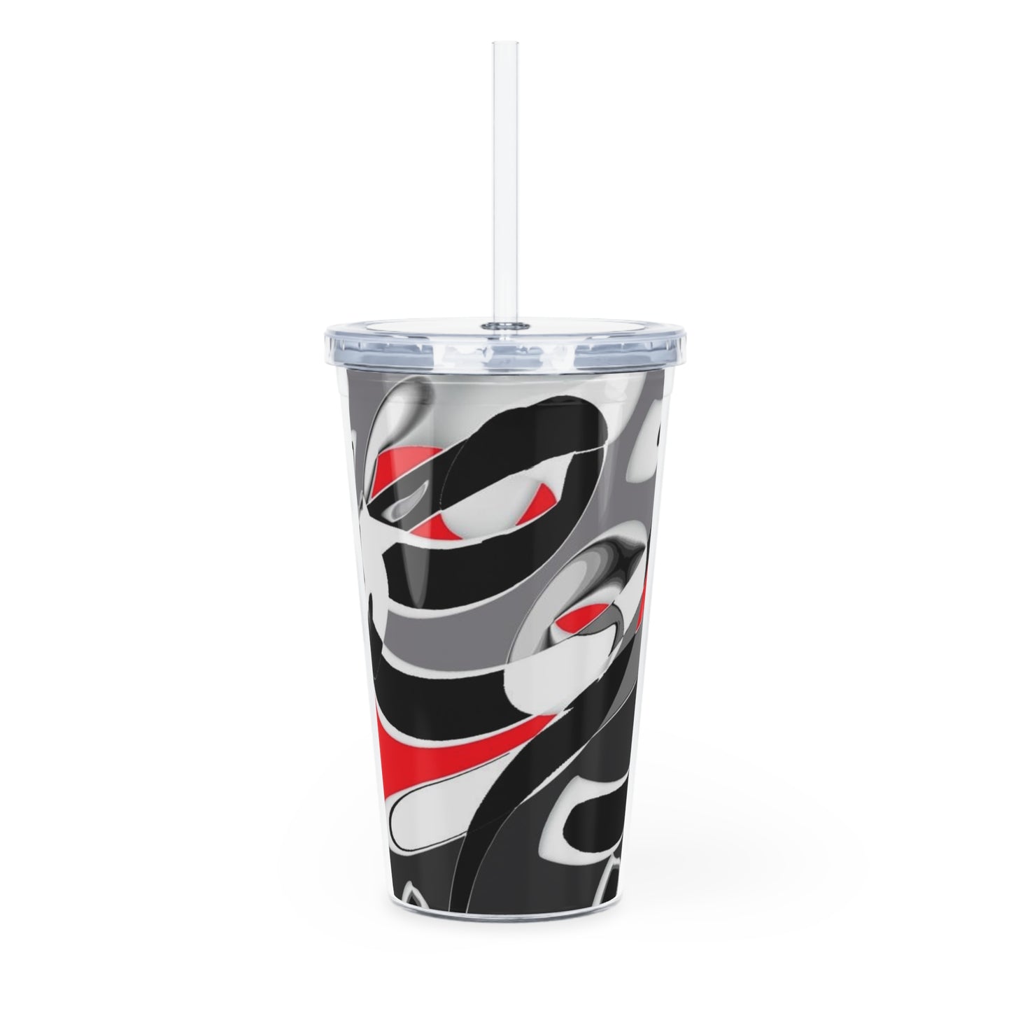 Plastic Tumbler with Straw