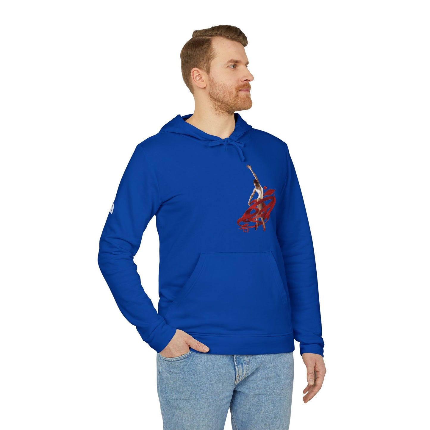 Kalli K X Adidas Unisex Fleece Hoodie- Ballerina and ribbon