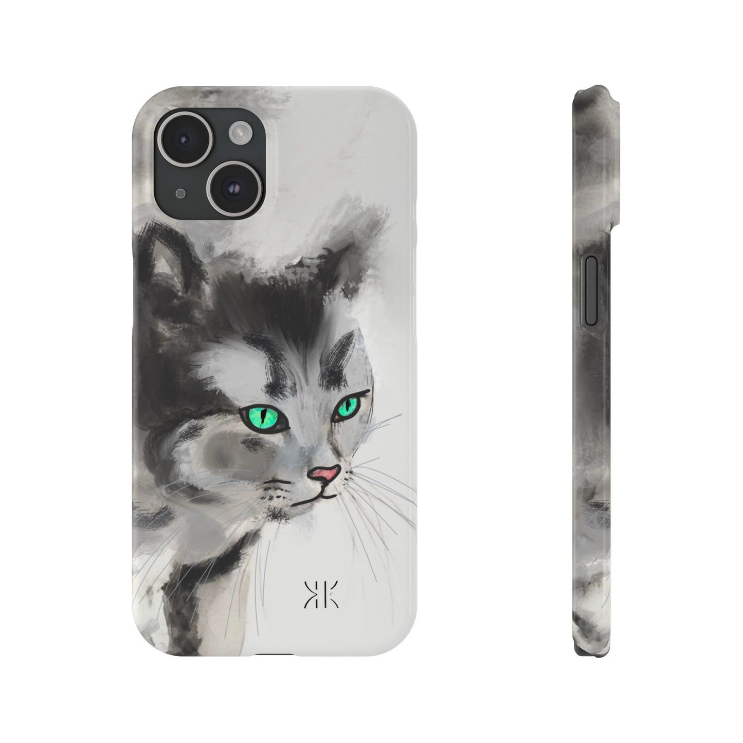Modern Art Ink water painting  Slim Phone Case
