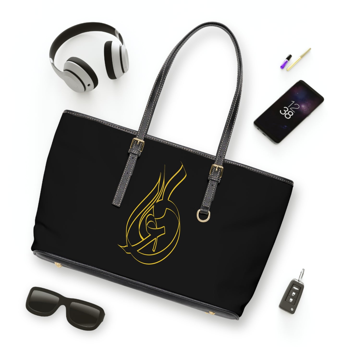 PU Leather Purse with Artistic Calligraphy Eshgh “love” Design