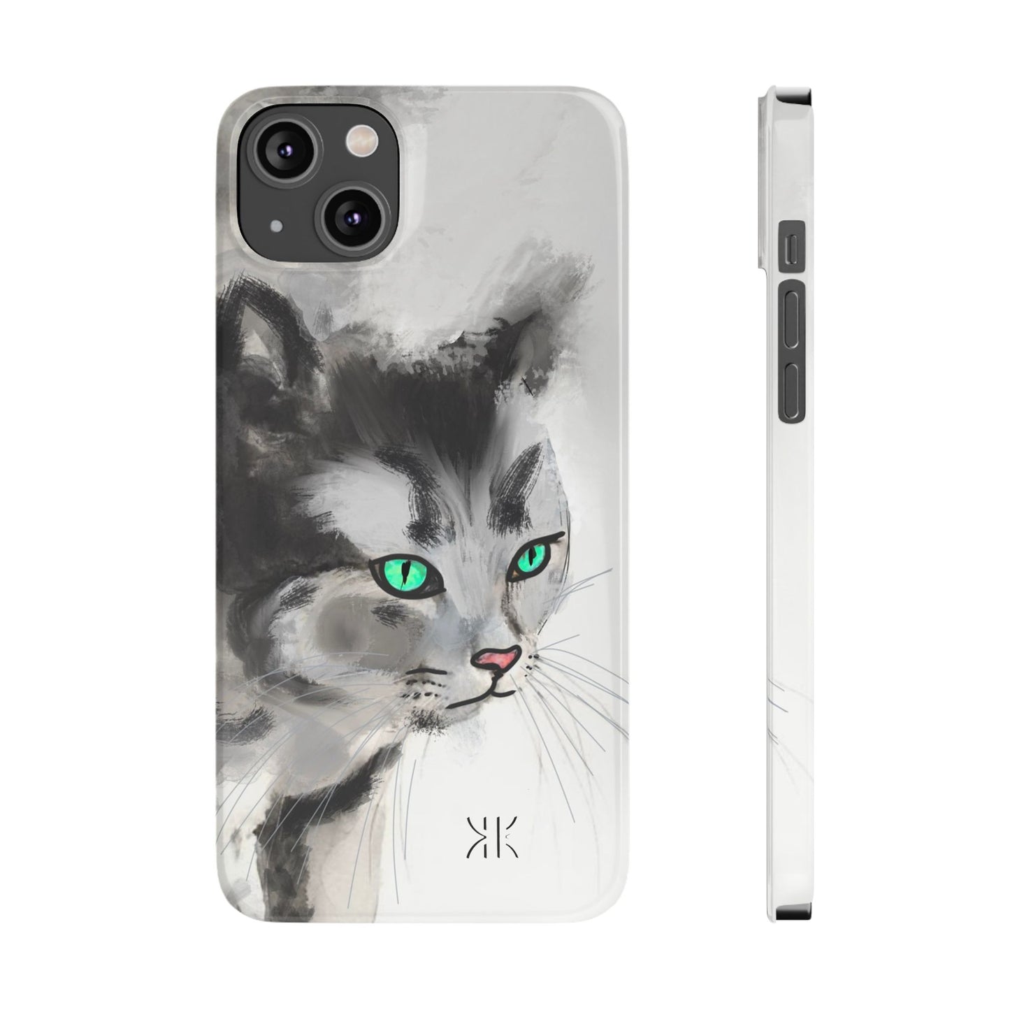 Modern Art Ink water painting  Slim Phone Case