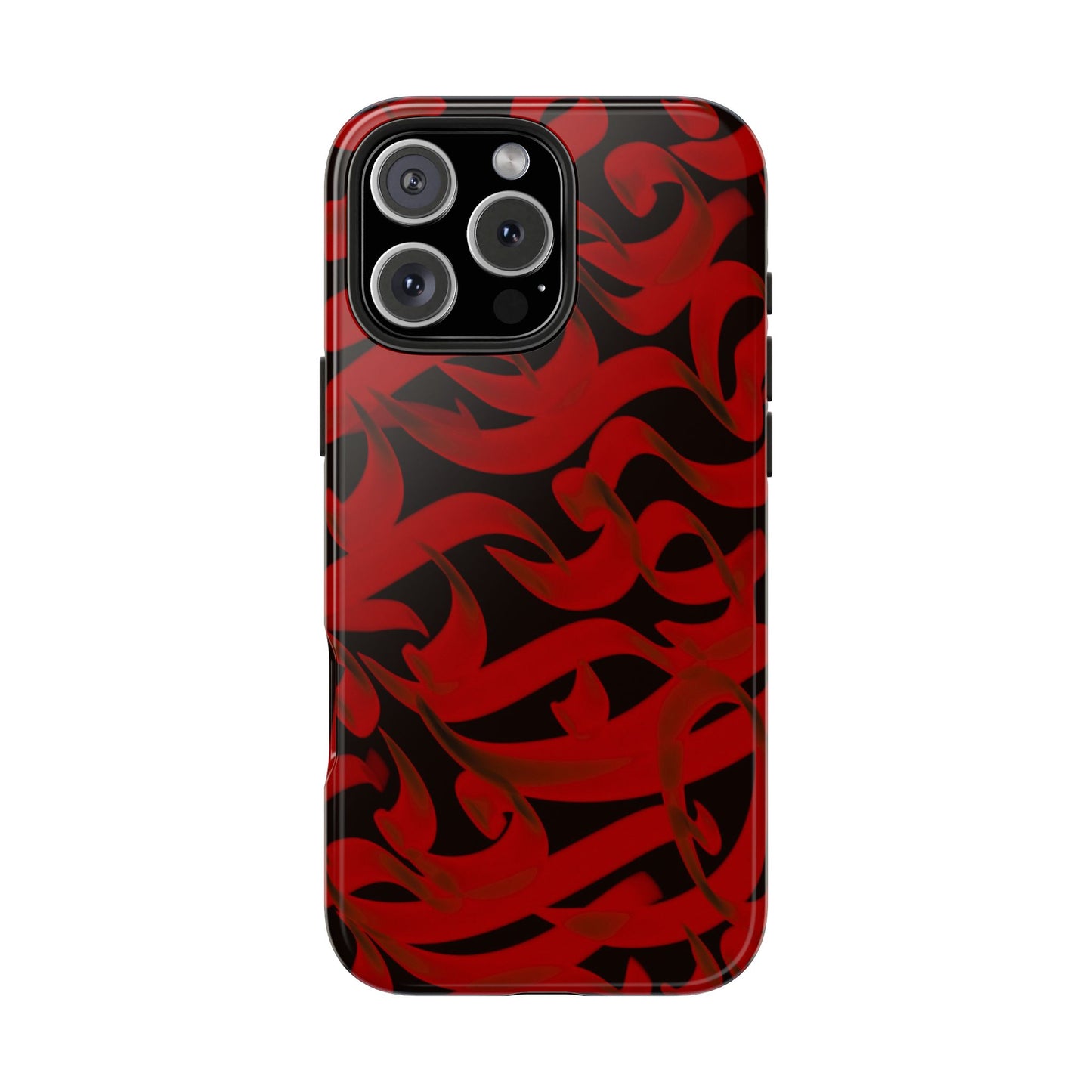 Phone Case Bold Red Persian Calligraphy Design