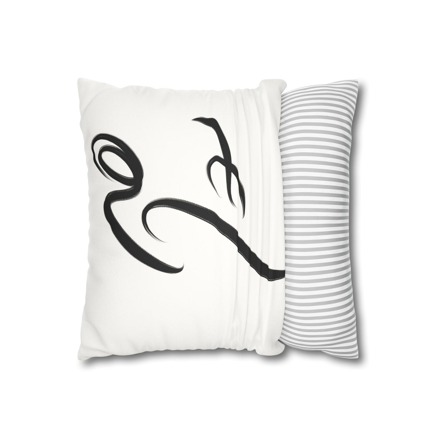 Hich Calligraphy beauty Faux Suede Square Pillow Cover